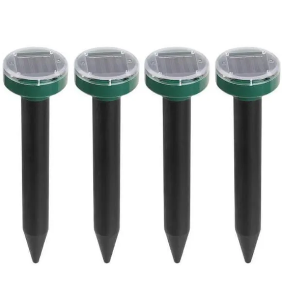 4st vattentät soldriven musavstötare, ultraljudsskydd för trädgårdsmus