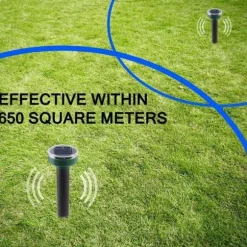 4st vattentät soldriven musavstötare, ultraljudsskydd för trädgårdsmus