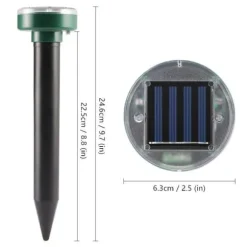 4st vattentät soldriven musavstötare, ultraljudsskydd för trädgårdsmus