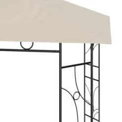 Stabil paviljong 3x3 m - Skydd för utomhusaktiviteter | Färg: Gräddvit | Storlek: 3x3x2,7 m