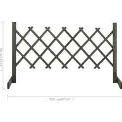 Staket - Living Spaljéstaket grå 120x60 cm massivt granträ