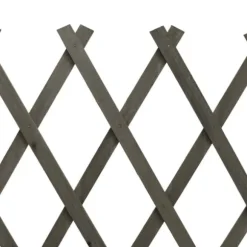 Staket - Living Trädgårdssstaket med spaljé grå 150x80 cm massivt granträ