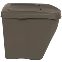 Stapelbara soptunnor 3-pack 75 L - Hygieniska avfallsbehållare | Färg: Grå | Storlek: 75 L