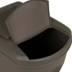 Stapelbara soptunnor 3-pack 75 L - Hygieniska avfallsbehållare | Färg: Grå | Storlek: 75 L