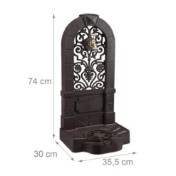 Stående fontän, 74x35,5x30 cm, Brun