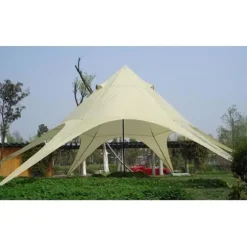 Stjärnformat trädgårdstält - CLP - 12m diameter - Cream