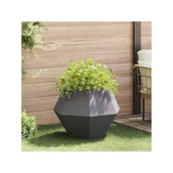 Ställning i stål - vidaXL - 75x75x60 cm - Svart - Rektangulär design - Utomhusbruk - Monterings krävs