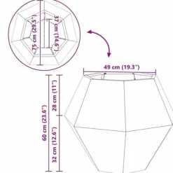 Ställning i stål - vidaXL - 75x75x60 cm - Svart - Rektangulär design - Utomhusbruk - Monterings krävs