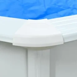 Stålväggspool 460x120 cm - Slitstark och vacker | Färg: Vit | Storlek: 460x120 cm