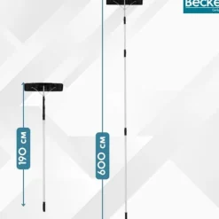 Stor teleskopisk snöskyffel tak snöröjning aluminium 600cm