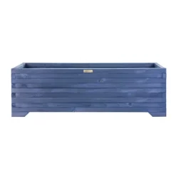 Stor träkruka 120x35x40cm Greenspot för terrass, balkong och trädgård - Massiv träkruka - Stor trädgårdskruka gjord av trästockar för blommor, örter, | CDON