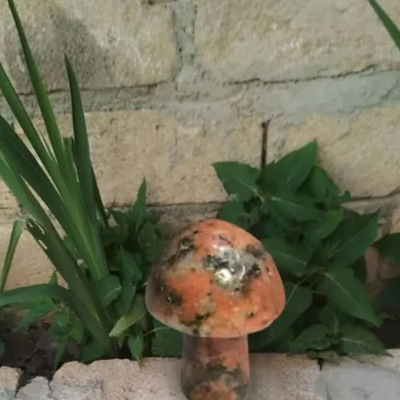 12st/set 20mm mini kvartssten svampstatyer, trädgårds-/gårdsdekorationshantverk