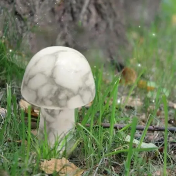 12st/set 20mm mini kvartssten svampstatyer, trädgårds-/gårdsdekorationshantverk