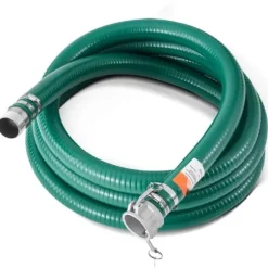 Sugslang 2 tum x 20 fot, högkvalitativ grön slang med kopplingar, professionell användning, idealisk för trädgård och industriella applikationer