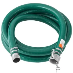 Sugslang 2 tum x 20 fot, högkvalitativ grön slang med kopplingar, professionell användning, idealisk för trädgård och industriella applikationer