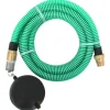 Sugslang med kopplingar mässing grön 1,1" 3 m PVC