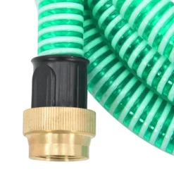 Sugslang med kopplingar mässing grön 1,1