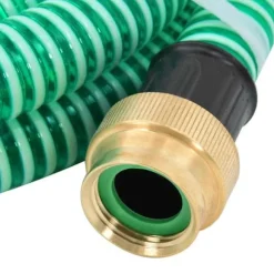 Sugslang med kopplingar mässing grön 1,1" 20 m PVC