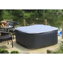 SUN SPA Laminerat fyrkantigt uppblåsbart spa 4 personer - 1,57 x 0,67 m