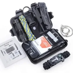 Survival kit 13 i 1 - TD® - Multifunktionsverktyg - Svart färg - För vuxna - Resa
