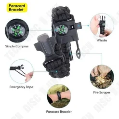 Survival kit 13 i 1 - TD® - Multifunktionsverktyg - Svart färg - För vuxna - Resa