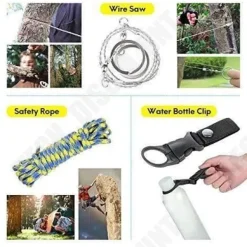 Survival kit 13 i 1 - TD® - Multifunktionsverktyg - Svart färg - För vuxna - Resa