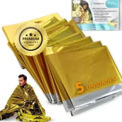 Survival kit - VIDAPRIME - Trek - 5 värmefiltar - Bevarar 90% värme - Lätta och hållbara