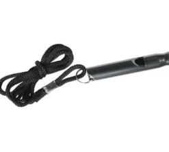 Survival Whistle - Aluminium - Svart