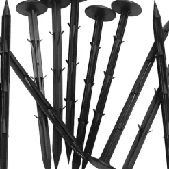 Svart agrotextil för ogräs, mulching, 3,2x100m, 70g pinnar