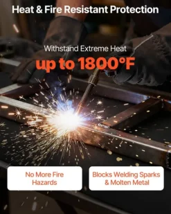 Svetsfilt i kolfiber - Brandskyddsfilt - 101,6 x 101,6 cm - Värmebeständig upp till 982°C - Flamskyddad - 3,5 mm Tjock - Brandsäker isoleringsmatta