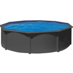 Swim And Fun - Basic Pool Round Ø460 x 120 cm, Anthracite Grey