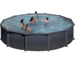 Swim And Fun - Basic Pool Round Ø550 x 132 cm, Black Graphite