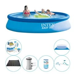 Swimming Pool Deal - 7 delar - Intex Easy Set Rund 396x84 cm