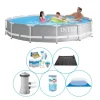 Swimming Pool Plus Tillbehör - 6-delad - Intex Prism Ram Rund 366x76 cm