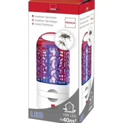 Swissinno Premium 10W 1 245 001 UV-insektsfångare UV-ljus, Strömgitter 10 W (Ø x H) 115 mm x 260 mm Vit, Röd 1 st