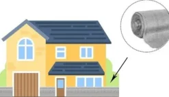 Synlig skyddsnät - rullgardin för skugga - 90 procent - 1,5 x 50 m - solskyddsnät - integritetsskydd - grå - inkl. monteringskit - trädgård