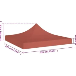 Tak till partytält & lusthus - Living Tak till partytält 3x3 m terrakotta 270 g/m²