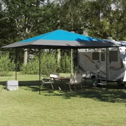 Tak Tält - Utomhuseventtält 400x400 cm i Oxford tyg | Färg: Blå | Höjd: 227/236/245 cm