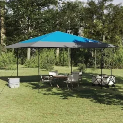 Tak Tält - Utomhuseventtält 400x400 cm i Oxford tyg | Färg: Blå | Höjd: 227/236/245 cm