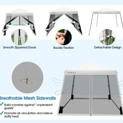 Tak, 300x300x237/246/255 cm, Vit