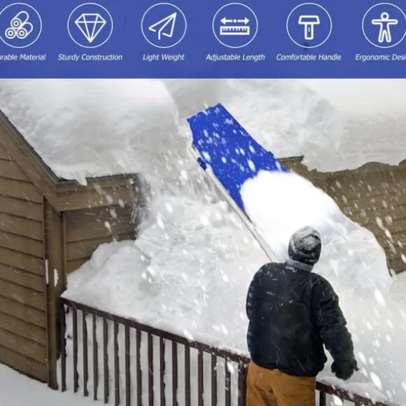 Takskottare för snöborttagning, 20/21 fot, silver och marinblå