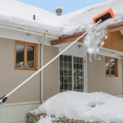 Taksnöskrapa, 225-562 cm x 45 cm x 16 cm, Silver, Skumblad