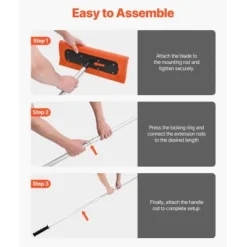 Taksnöskrapa, 225-562 cm x 45 cm x 16 cm, Silver, Skumblad