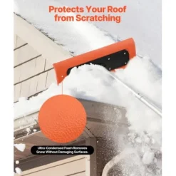 Taksnöskrapa, 225-562 cm x 45 cm x 16 cm, Silver, Skumblad