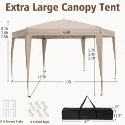Takttält, 400x348 cm, Khaki