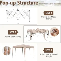 Takttält, 400x348 cm, Khaki