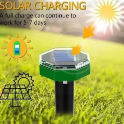 Taupe Ultrason Solaire 8 delar, Anti Taupe Ultrason Solaire med IP65 Vattentät, Används utomhus eller i trädgården