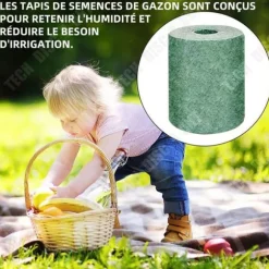 TD biologiskt nedbrytbar gräsfrömatta 1000x20cm Frön ingår ej Non-woven gräsfrömatta Hjälper växttillväxt