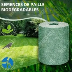 TD biologiskt nedbrytbar gräsfrömatta 1000x20cm Frön ingår ej Non-woven gräsfrömatta Hjälper växttillväxt