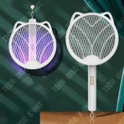 TD® hopfällbara kattöron fyra-i-ett multifunktionell elektrisk myggsmällare USA uppladdningsbar myggdödare